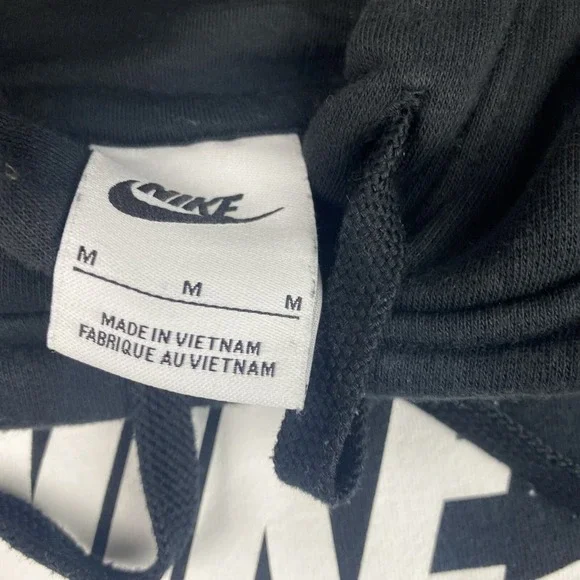 Nike Sportswear Club Fleece Women's SIZE M HOODIE Sweatshirt DQ5775 BLACK READ - Picture 10 of 12